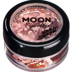 SALE Moon Creations Glitzer-Schminkstreu holographisch, grob, 3g, rose-gold