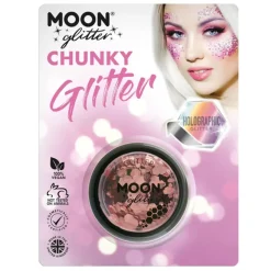 SALE Moon Creations Glitzer-Schminkstreu holographisch, grob, 3g, rose-gold