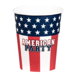SALE Papp-Becher USA-Party, ca. 210ml, 10 Stück