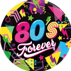 SALE Papp-Teller 80s Forever, 6 Stk., ca. 23cm