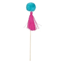 SALE Party-Picker Cocktail-Stäbchen Lima mit Pompom, ca. 18cm, 6 Stück