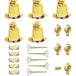 SALE Party-Set Silvester, gold, 21-teilig