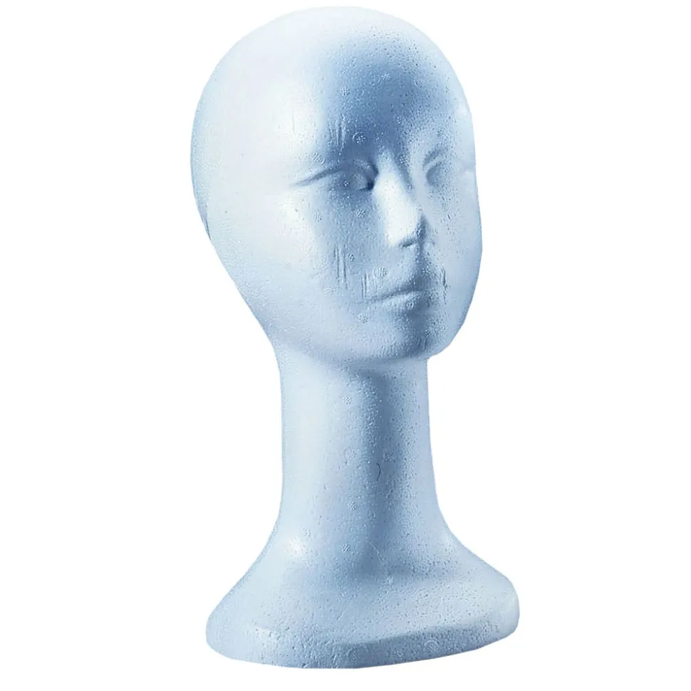 SALE Perückenkopf aus Styropor, Frauenkopf