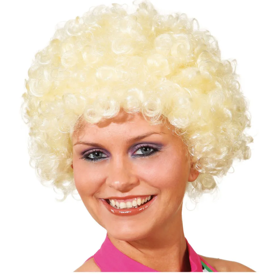 SALE Perücke Unisex Clown, Afro Hair, kleine Locken, blond