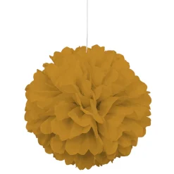 SALE Pompom / Blume aus Papier, Raumdeko zum Aufhängen, Größe: ca. 40 cm, Farbe: Gold