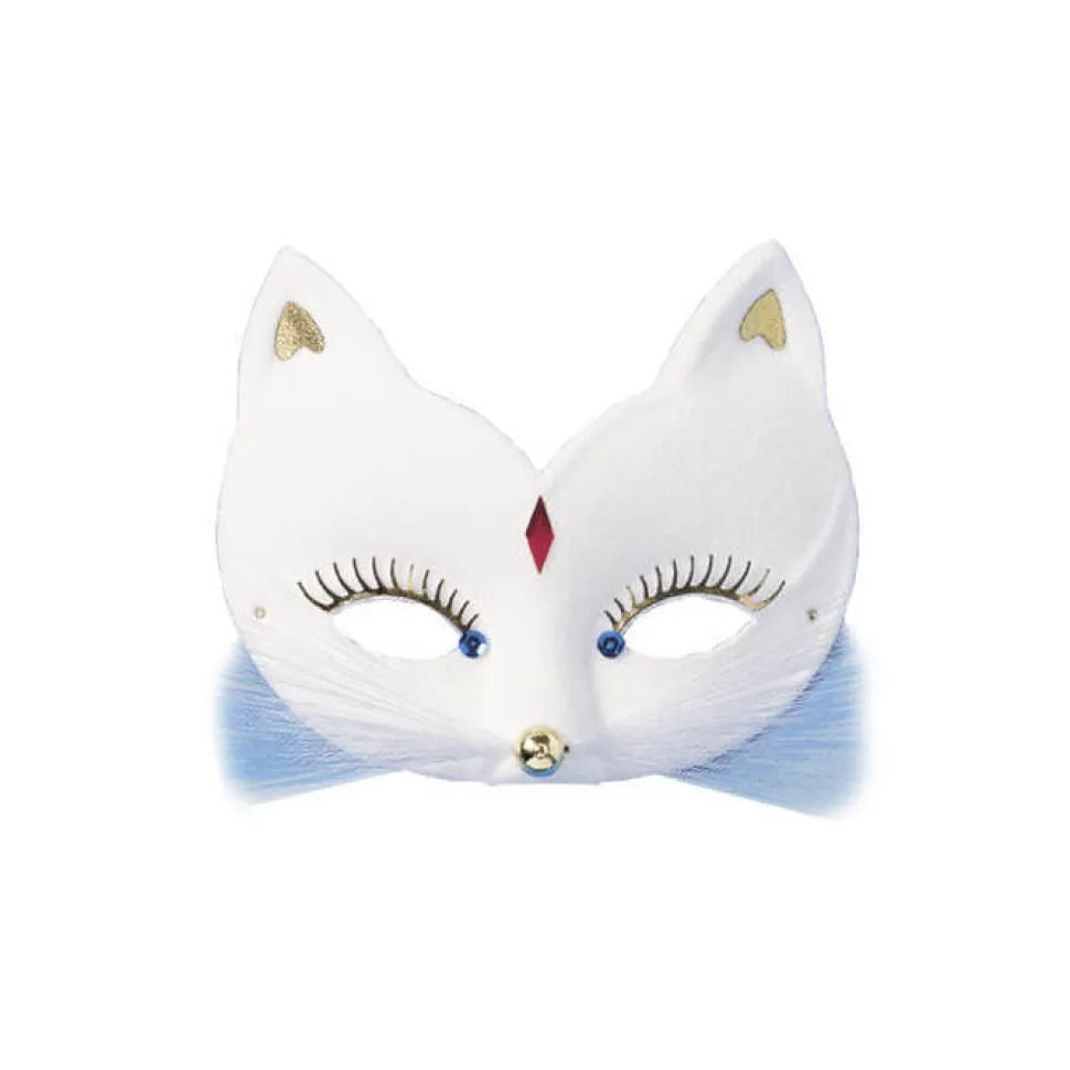 SALE Qualitäts-Maske Katze Pussycat, weiß
