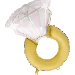 SALE Riesiger Folienballon Diamantring / Verlobungsring, Premiumqualität, Größe: ca. 80 cm