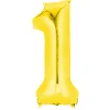 SALE Riesiger Folienballon Zahl 1, Premiumqualität, Höhe: ca. 86 cm, Farbe: Gold