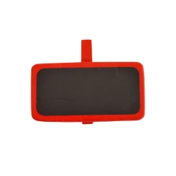 SALE Schiefertafel mit Klammer rot, 4x2 cm, 12 Stück