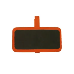 SALE Schiefertafel mit Klammer orange 4x2 cm, 12 Stück
