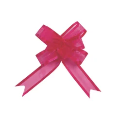 SALE Schleife aus Organza, ca. 20 mm, fuchsia, 5 Stk.