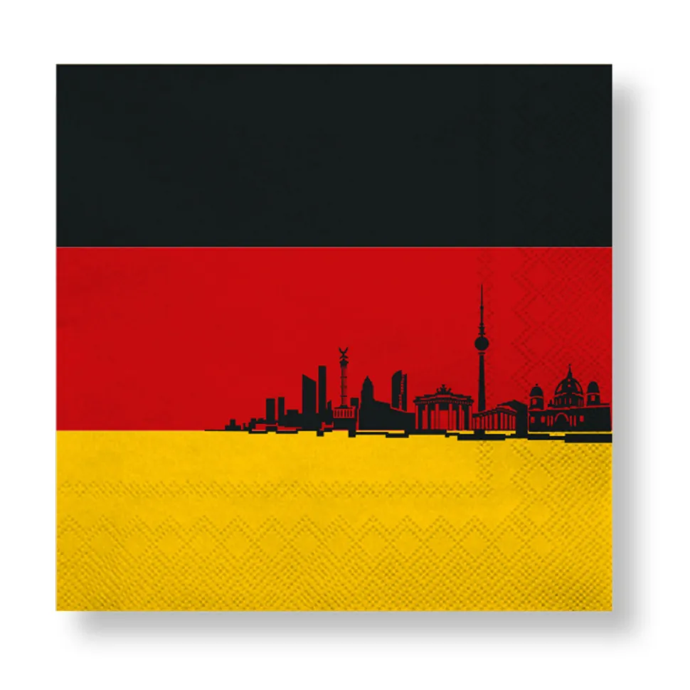 SALE Servietten Deutschland, 20 Stück, 3 lagig, 33x33 cm