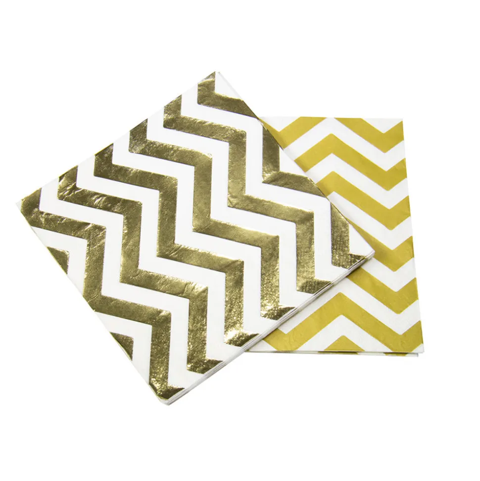 SALE Servietten Metallic Gold glänzend, 33cm, 20 St