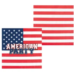 SALE Servietten USA Party, 12 Stück, ca. 33cm
