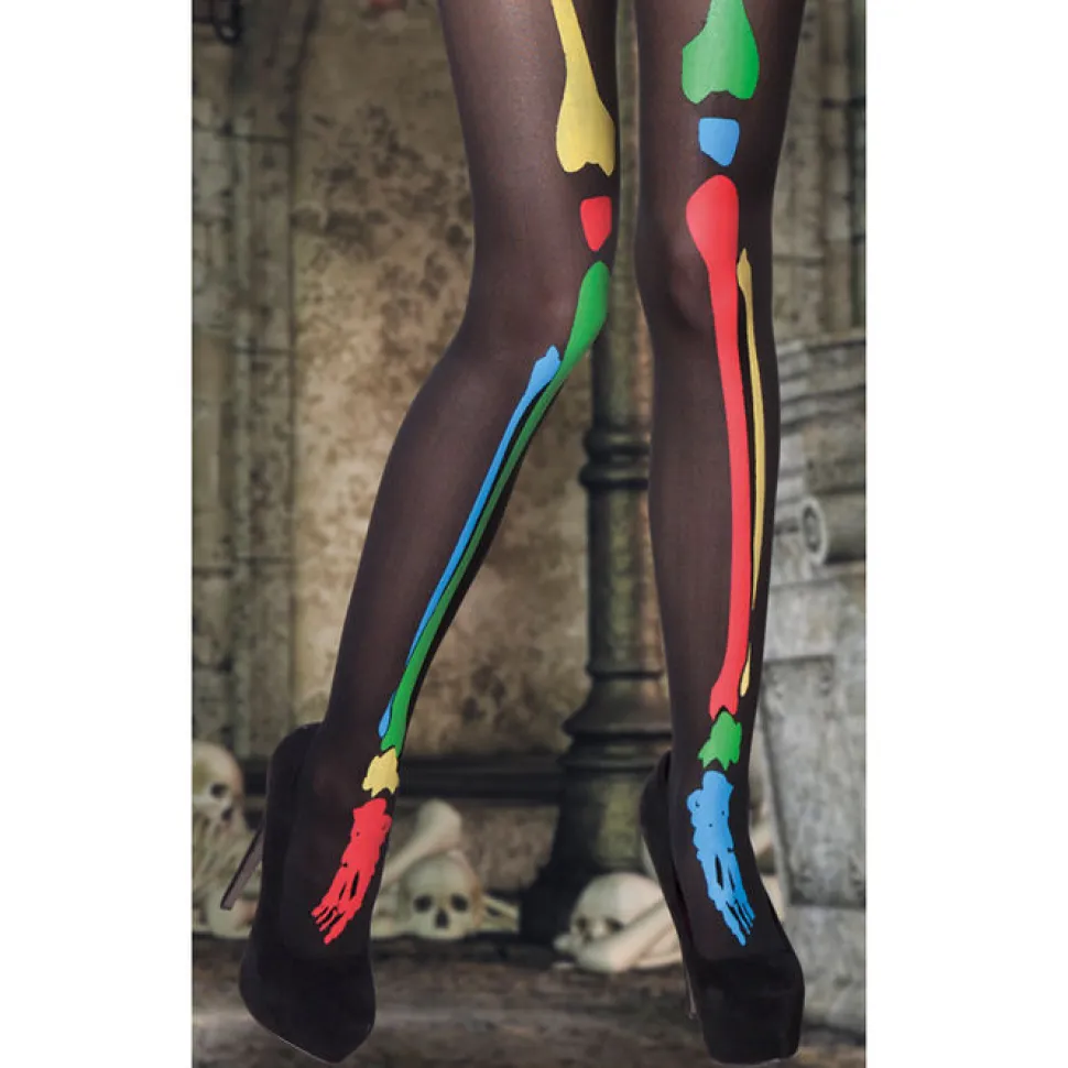 SALE Strumpfhose Bunte Knochen, Einheitsgröße