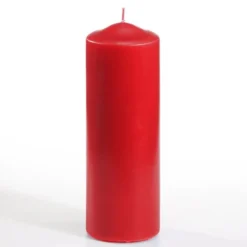 SALE Stumpenkerze, Höhe 20 cm, Ø 7 cm, Farbe: Rot