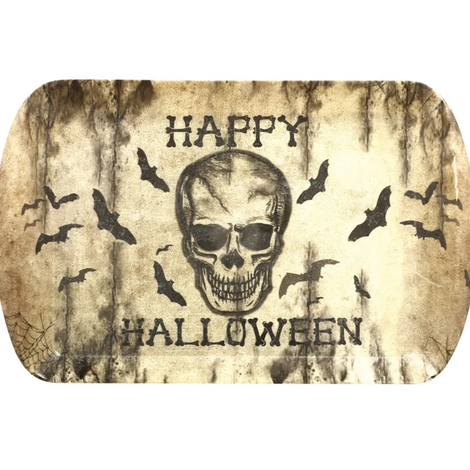 SALE Tablett Totenkopf aus Kunststoff, ca. 39x24cm