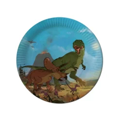 SALE Teller Dinosaurier, Ø 23 cm, 8 Stück