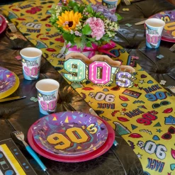 SALE Tischläufer 90s-Party, 30cm x 5m