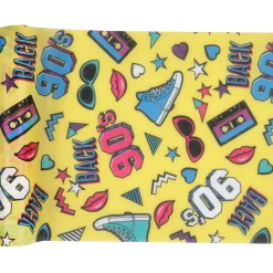 SALE Tischläufer 90s-Party, 30cm x 5m