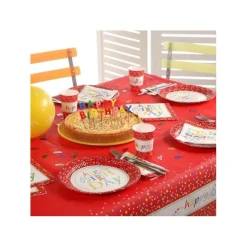SALE Tischtuch Happy Birthday aus Papier, 5 x 1,20 m