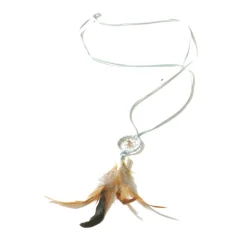 SALE Traumfänger-Halsband mit Perlen & Federn