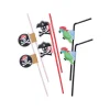 SALE Trinkhalme Totenkopfinsel, 6 Stk.