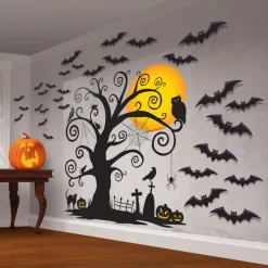 SALE Wand-Deko Halloween Gruselfriedhof 165x85 cm