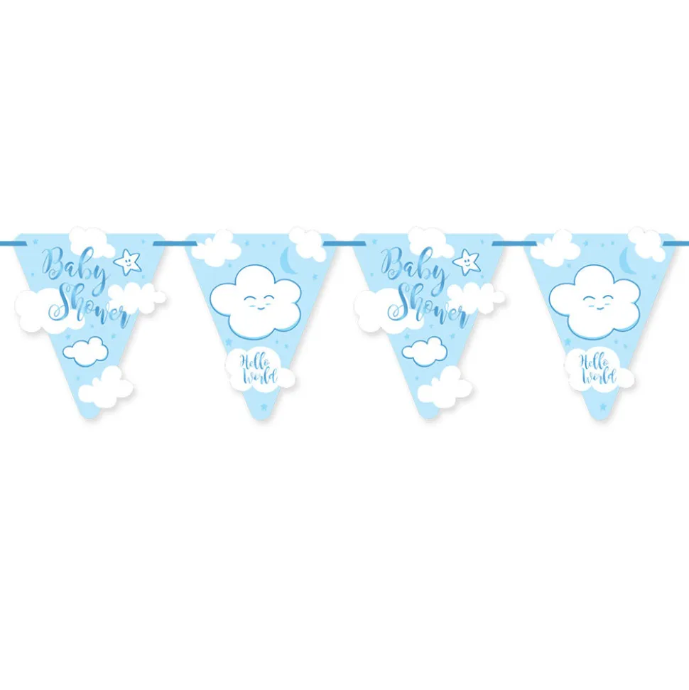 SALE Wimpelkette Baby Shower Junge, 6m