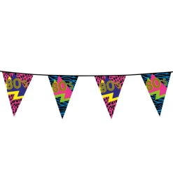 SALE Wimpelkette 80er Party, 6m