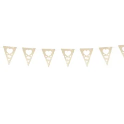 SALE Wimpelkette Hochzeit Deluxe, perlweiß, 4m