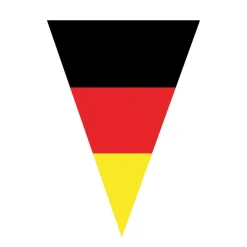 SALE Wimpelkette Kunststoff Deutschland / schwarz-rot-gold, 5m
