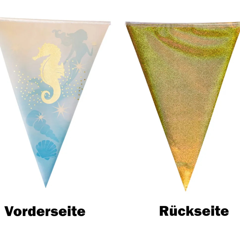 SALE Wimpelkette Meerjungfrau, türkis, gold, 4 m
