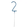 SALE Wunderkerze Zahl 2, ca. 18cm, Blau