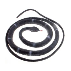 Schlange, schwarz-grau, Gummi, ca. 80cm
