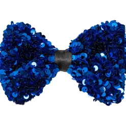 Schleife - Fliege mit Pailletten, blau