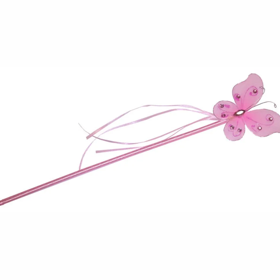 Schmetterling-Set, Haarreif & Feenstab, pink