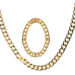 Schmuck-Set Rapper, gold, Kette & Armband