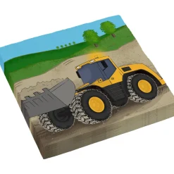 Servietten Construction Party, Bagger, 33 x 33 cm, 16 Stück