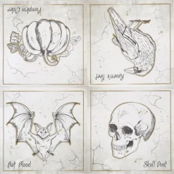 Servietten Creepy Curiosities, 33 x 33 cm, 20 Stück