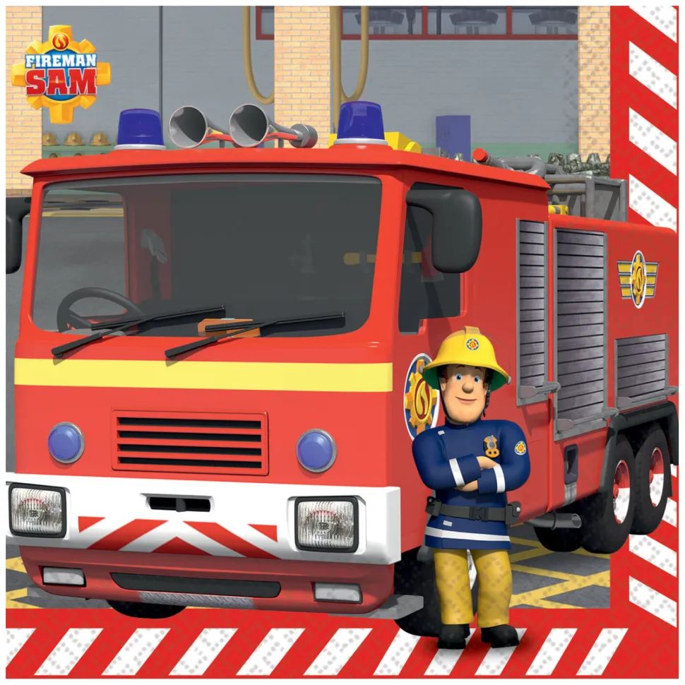 Servietten Feuerwehrmann Sam, 33 x 33 cm, 16 Stück