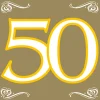 Servietten 50, gold, 33 cm, 20 Stck