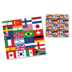 Servietten Länder Mix, 33cm, 20 Stück