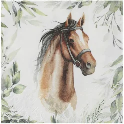 Serviette Pferd, 33 x 33 cm, 20 Stück