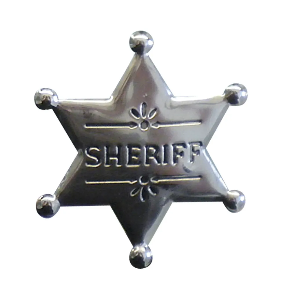 Sheriff-Set, Halskette und Stern, silber