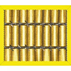 Silvester Knallbonbon 22 cm, 8 Stück, Gold
