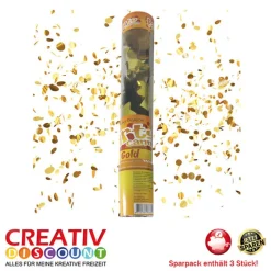 SPARPACK! Konfetti-Shooter goldener Mix 40cm 3Stk