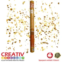 SPARPACK! Konfetti-Shooter Gold 60cm 3Stk