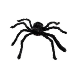 Spinne mit Plüsch, schwarz, Ø 70 cm