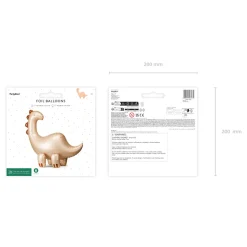 Stehender Folienballon Brontosaurus / Dinosaurier - 91 × 85 cm
